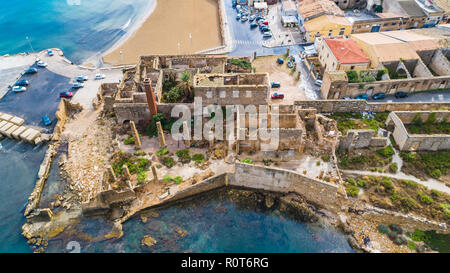 Vue aérienne. Avola, Province de Syracuse, Sicile, Italie Banque D'Images