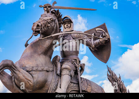 Monument à Vytis, Vytautas le Grand. Vilnius, Kaunas, Lituanie, de comté des États baltes, l'Europe. Banque D'Images