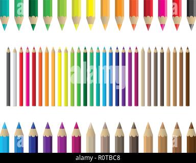 Crayons de couleur Illustration de Vecteur