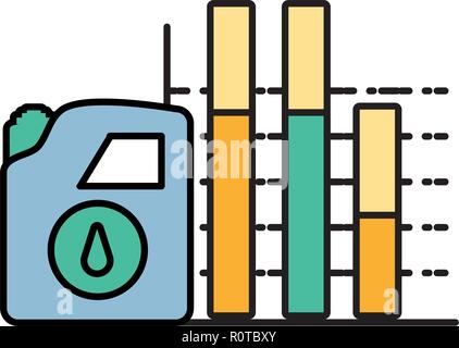 Gallon d'essence avec statistique bars vector illustration design Illustration de Vecteur