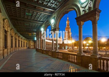 Plaza de España, Séville, Andalousie, Espagne, Europe. Banque D'Images