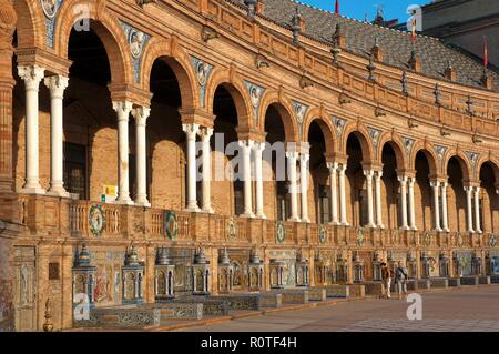 Plaza de España, Séville, Andalousie, Espagne, Europe. Banque D'Images