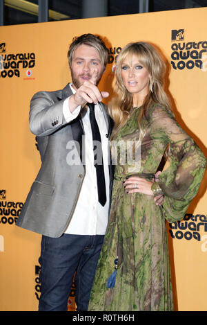 Delta Goodrem et Brian McFadden Les MTV Australia Awards tenue au Darling Harbour Convention and Exhibition Centre. Sydney, Australie. 27.03.09. Banque D'Images