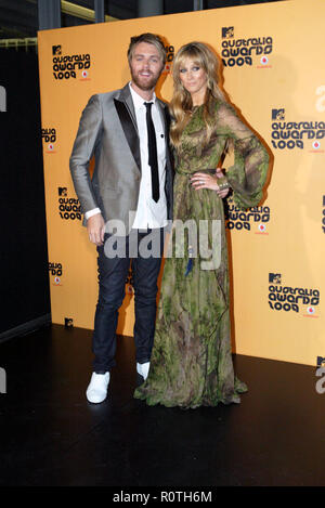 Delta Goodrem et Brian McFadden Les MTV Australia Awards tenue au Darling Harbour Convention and Exhibition Centre. Sydney, Australie. 27.03.09. Banque D'Images