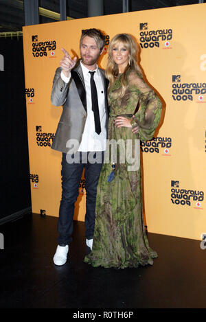 Delta Goodrem et Brian McFadden Les MTV Australia Awards tenue au Darling Harbour Convention and Exhibition Centre. Sydney, Australie. 27.03.09. Banque D'Images