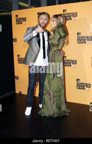 Delta Goodrem et Brian McFadden Les MTV Australia Awards tenue au Darling Harbour Convention and Exhibition Centre. Sydney, Australie. 27.03.09. Banque D'Images