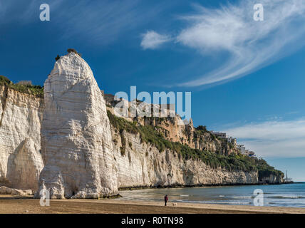 Pizzomunno Vieste dans Rock, Pouilles, Italie Banque D'Images