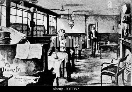 Salle de café dans le George Inn, Southwark, 1885 Banque D'Images