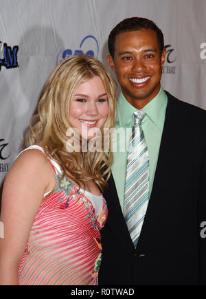 21 mai 2005 - Las Vegas, Nevada - Tiger Woods et Joss Stone. Tiger Jam VIII bénéficiant le Tiger Woods Foundation qui a eu lieu au Mandalay Bay Resort & Casino Banque D'Images