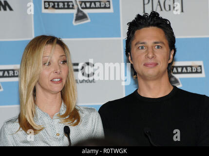 Lisa Kudrow et Britney Spears Zach annonçant le film 2008 Prix de l'esprit indépendant nommé à l'hôtel Sofitel à Los Angeles. - 0 Banque D'Images