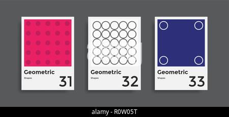 Collection de modèles de contrôle graphique avec les éléments des formes géométriques Illustration de Vecteur