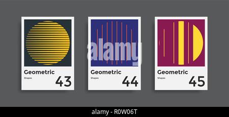 Collection de modèles de contrôle graphique avec les éléments des formes géométriques Illustration de Vecteur