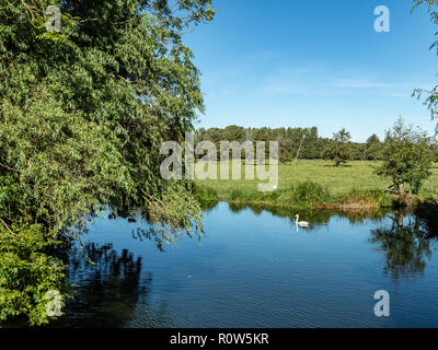 Une scène paisible dans la vallée de Waveney sur une journée ensoleillée Banque D'Images