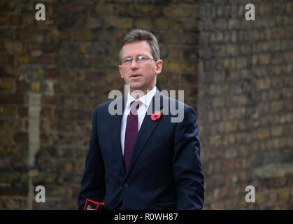 Jeremy Wright, secrétaire d'État pour le numérique, la culture, les médias et le sport, arrive pour une réunion du Cabinet. Banque D'Images