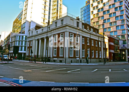 L'ancien "Hôpital Général en chapelle ardente' a été l'un des premiers hôpitaux de maternité en Angleterre. Il est occupé aujourd'hui comme un hôtel Premier Inn.Londres, Angleterre Banque D'Images