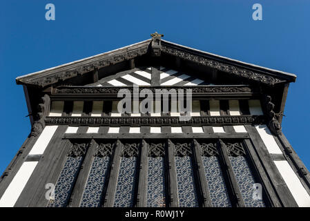 Bramhall Hall, un cadre en bois près de tudor House London, Greater Manchester, Angleterre. Banque D'Images