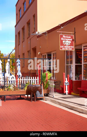 Los Magueyes restaurant mexicain à Burro Alley dans le centre-ville de Santa Fe, Nouveau Mexique USA Banque D'Images