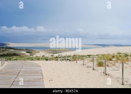 À pied de la plage du Cap Ferret, France Banque D'Images