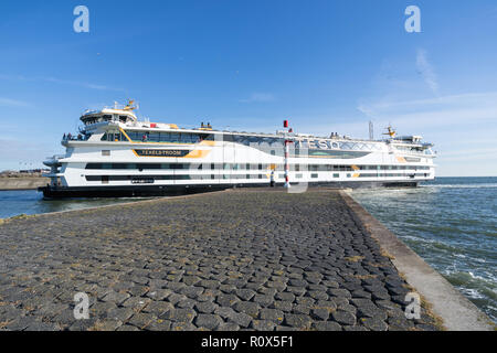 TEXELSTROOM TESO de ferry. Le Royal TESO N.V. est une société privée d'exploitation que le ferry boat service public à destination et en provenance de l'île néerlandaise de Texel Banque D'Images