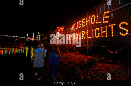 Feux De Mousehole, Cornwall, UK Banque D'Images