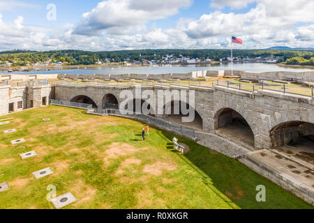 Site historique d'état de Fort Knox Bucksport Maine United States Banque D'Images