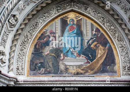 Close up detail de la cathédrale de Florence, Italie Europe Banque D'Images