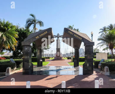 Townsville, Queensland, Australie - le 13 septembre 2018 : Anzac Memorial Park, Townsville. Le Parc Strand Townsville, monument de guerre. Banque D'Images