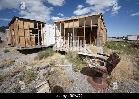 Abandonnée,vieux Mobil-homes et roulottes, Banque D'Images