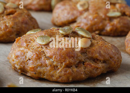 Fall the snickerdoodle cookies à la citrouille et la cannelle passage tourné Banque D'Images