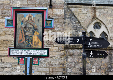 Église de saint Édouard, Corfe Castle, à l'île de Purbeck, Dorset, Angleterre, Royaume-Uni Banque D'Images