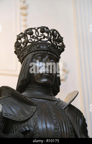 Ferdinand II d'Aragon, le Catholique (1452-1516). Statue, 1530. Artiste : Polhaimer et Magt. Tombe de Maximilien I. Innsbruck, Autriche. Banque D'Images