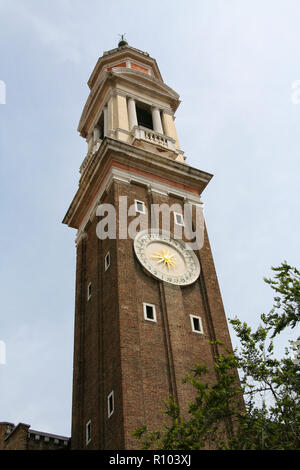 Venise, Bell Tower clock in Campo Santi Apostoli Banque D'Images