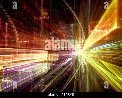 Résumé arrière-plan technique avec la perspective - gène numériquement Banque D'Images