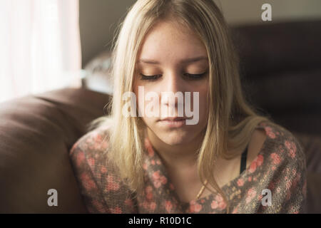 Portrait of a sad girl Banque D'Images