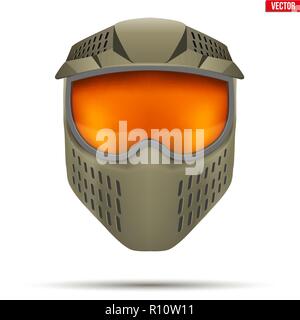 Masque de Paintball avec des lunettes. Illustration de Vecteur