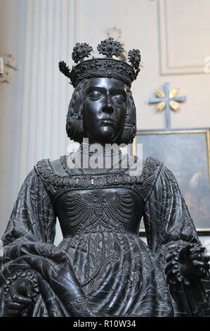 Elisabeth de Luxembourg, Reine consort de l'Allemagne (1409-1442). Statue, 1530. Par Polhaimer, Magt. , Hofkirche d'Innsbruck. L'Autriche. Banque D'Images