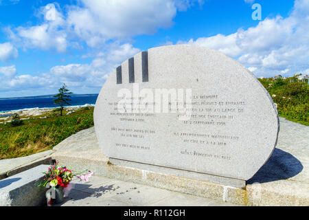 Peggy's Cove, Canada - 22 septembre 2018 : Vue de la SR 111 Memorial Peggys Cove, en Nouvelle-Écosse, Canada Banque D'Images