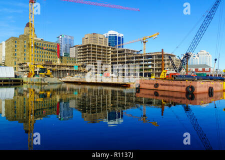 Halifax, Canada - le 23 septembre 2018 : vue sur le port et le centre-ville, à Halifax, Nouvelle-Écosse, Canada Banque D'Images