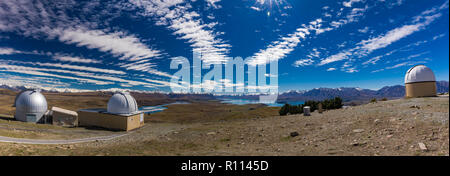 Université de Canterbury Mount John Observatory au lac Tekapo, île du Sud, Nouvelle-Zélande Banque D'Images