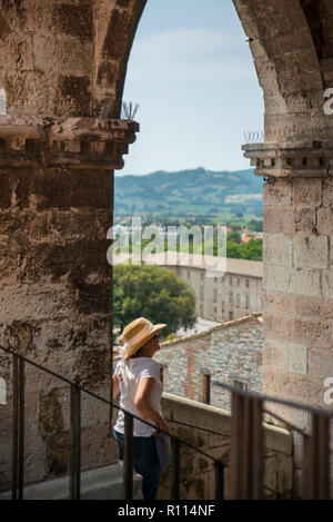 Le Palazzo del Consoli, Gubbio, Ombrie Banque D'Images