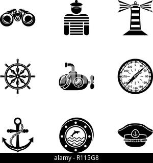 Icons set de navigabilité, le style simple Illustration de Vecteur