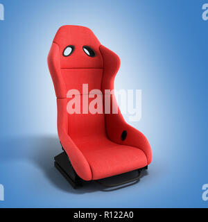 L'automobile sportive fauteuil rouge rendu 3D sur un gradient background Banque D'Images