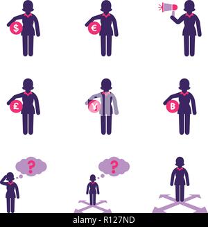 Femme d'affaires Manager Illustration de Vecteur