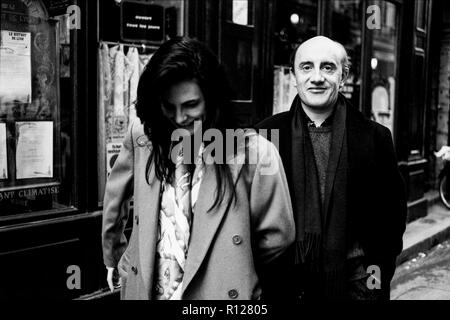 Archives 80ies : Lio et Michel Blanc, pris à Lyon, France Banque D'Images