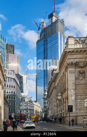 La nouvelle tour de vingt-deux en construction dans la ville de Londres au Royaume-Uni, du Threadneedle Street Banque D'Images