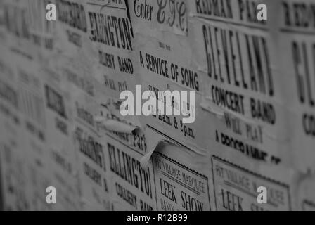 Affiches Village Pit Banque D'Images