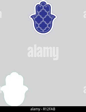L'arabe sans couture main de Fatima khamsa motif de fond dans le vector illustration Illustration de Vecteur