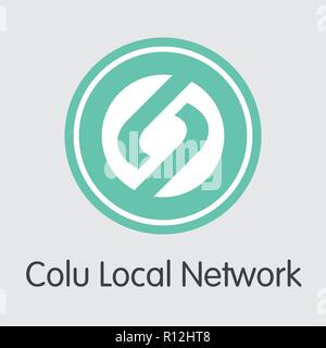 Réseau local Colonne Crypto - Service de Logo. Icône vecteur Illustration de Vecteur