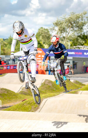 Sylvain Andre - Glasgow2018 European Championships - BMX Racing Banque D'Images