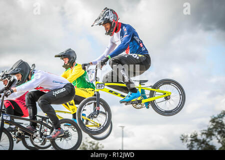 Kye Whyte - Elite Men. Glassgow2018 European Championships - BMX Racing Banque D'Images
